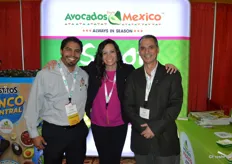 Alfonso Delgado and Stephanie Bazan with Avocados From Mexico, joined by Jorge Hernandez with Mevi Avocados.